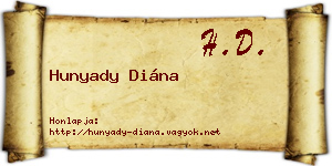 Hunyady Diána névjegykártya